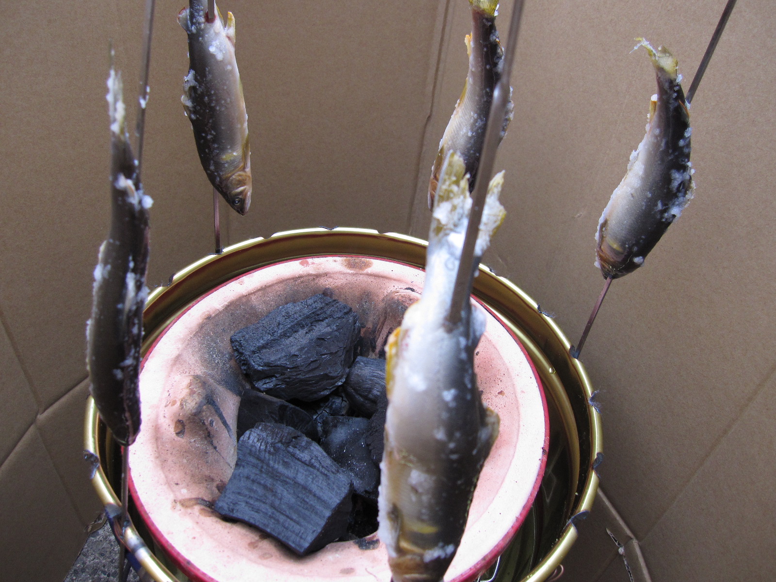 七輪 炭火での美味しい冷凍鮎の焼き方と鮎釣り好きの友人の話